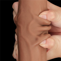 LoveToy SlidingSkin Gode Sliding Skin 20 x 5.3 cm Marron